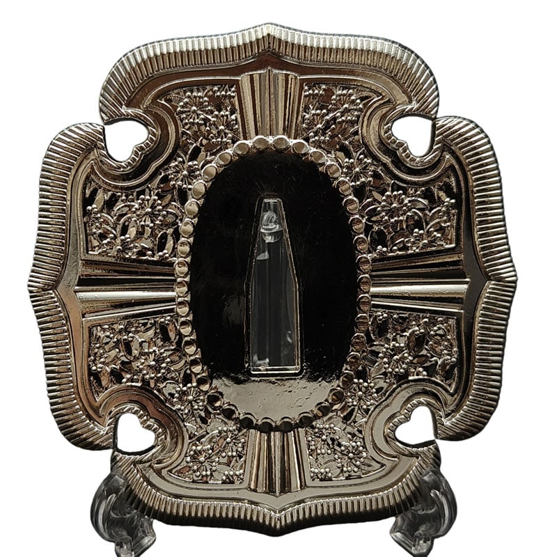 Tsuba for Tachi Koshirae, Silver-colored Alloy Craftsmanship (1 of 3)
