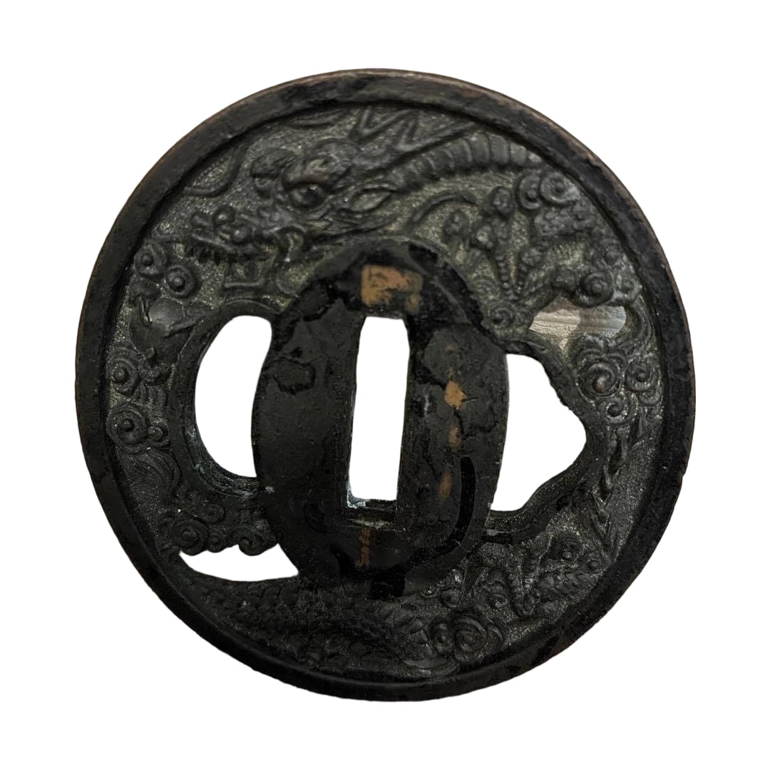 Tsuba with Cloud and Dragon Design (1 of 4)