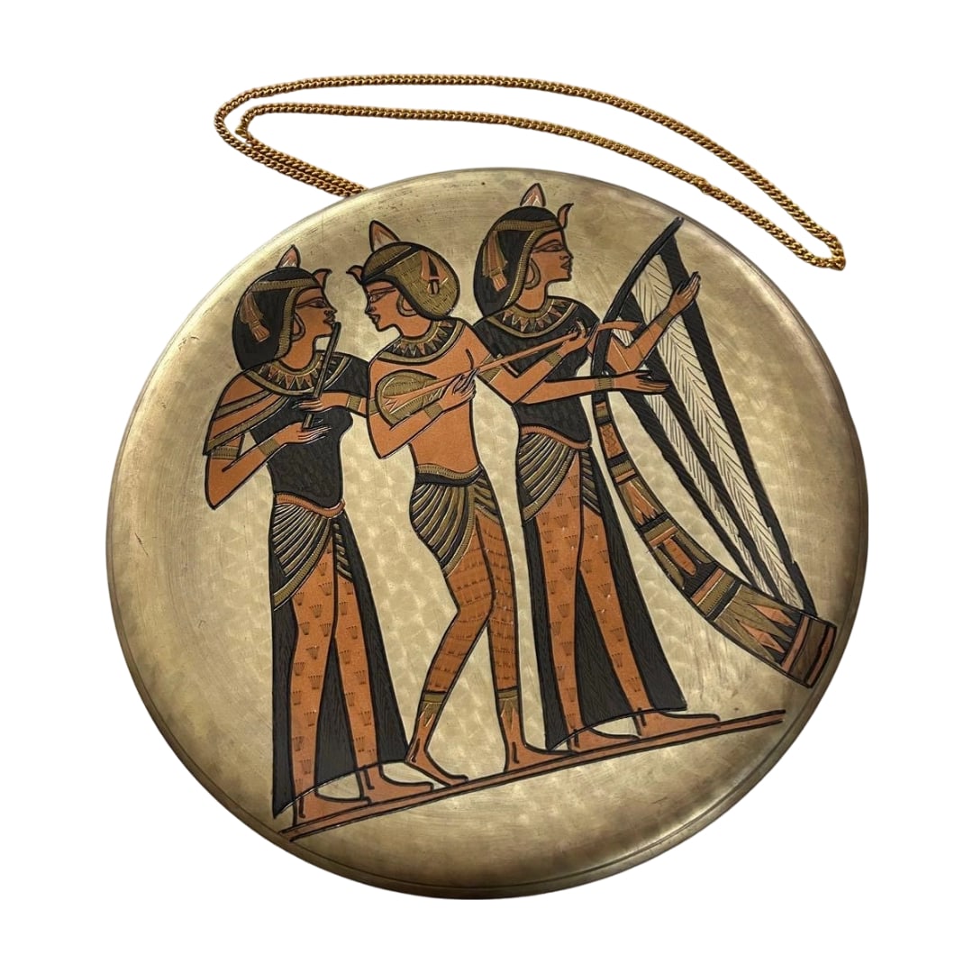 Ancient Egyptian Style Metal Dish (1 of 4)