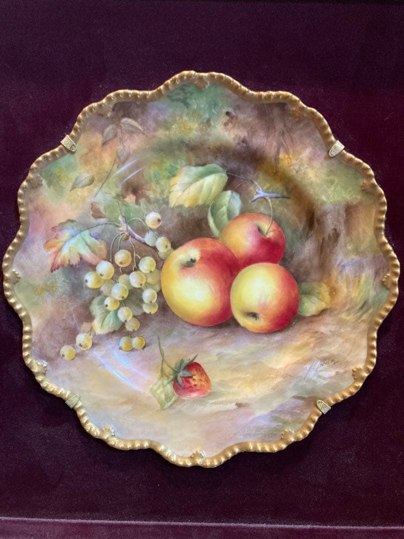 Royal Worcester Fruit Pattern Framed Plate - 3