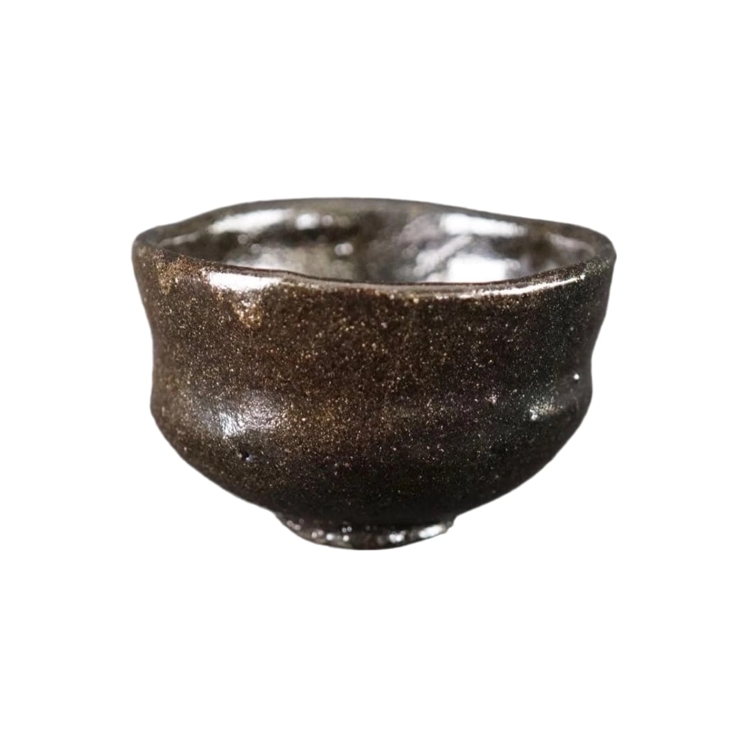 Ninth Generation Ohi Chozaemon Black Tea Bowl: Ninth Generation Ohi Chozaemon Black Tea Bowl with Mark, Pengyunzhai Authentication Box, Double Lacquer Box, Tea Ceremony Utensil Height: 7.3 cm Width: 11.9 cm Tomobako, Lacquer Box, Shifuku