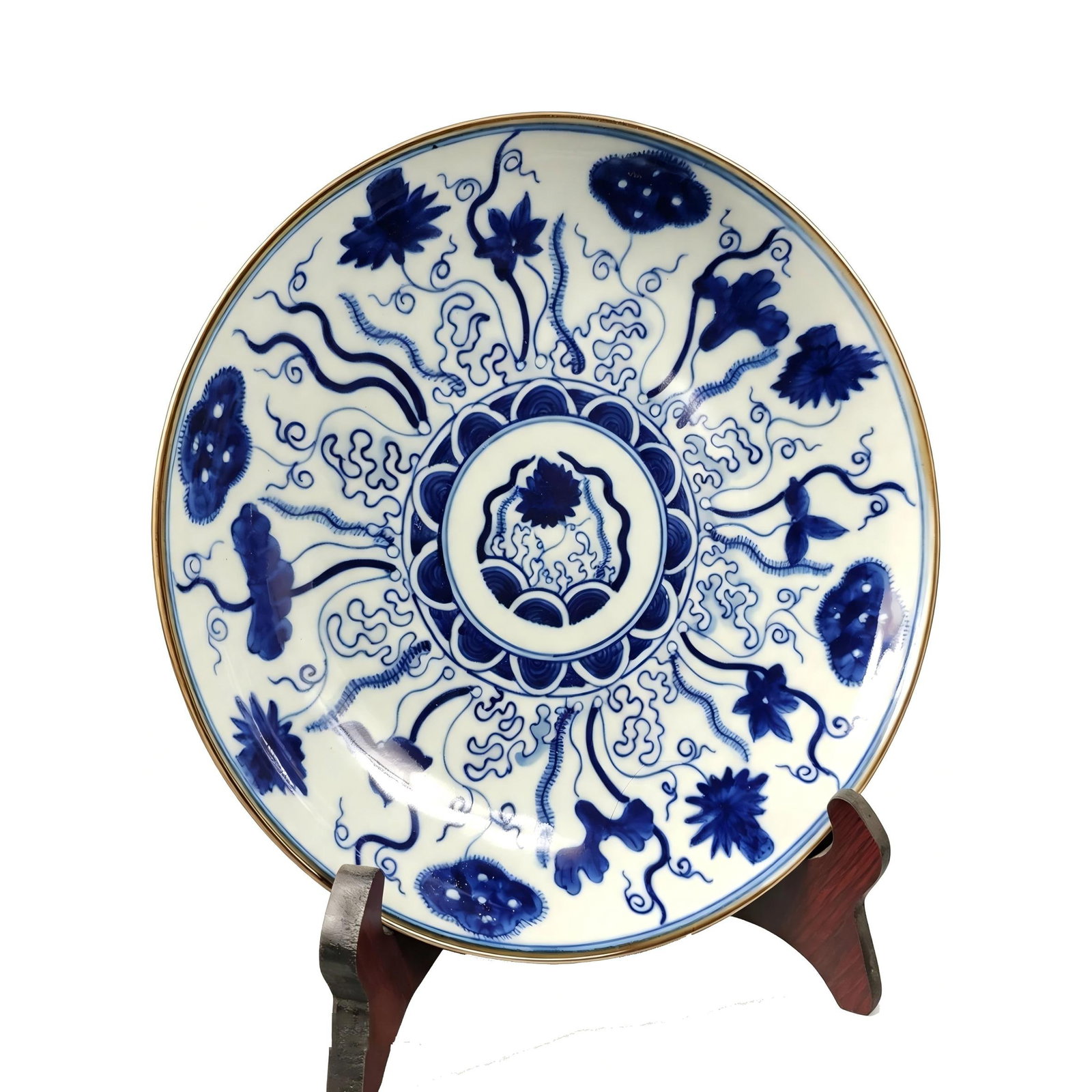 Blue and White Hand-painted Decorative Plate: This blue and white hand-painted decorative plate features exquisite craftsmanship, showcasing the superb skills of traditional artisans. The intricate patterns and elegant colors make it highly
