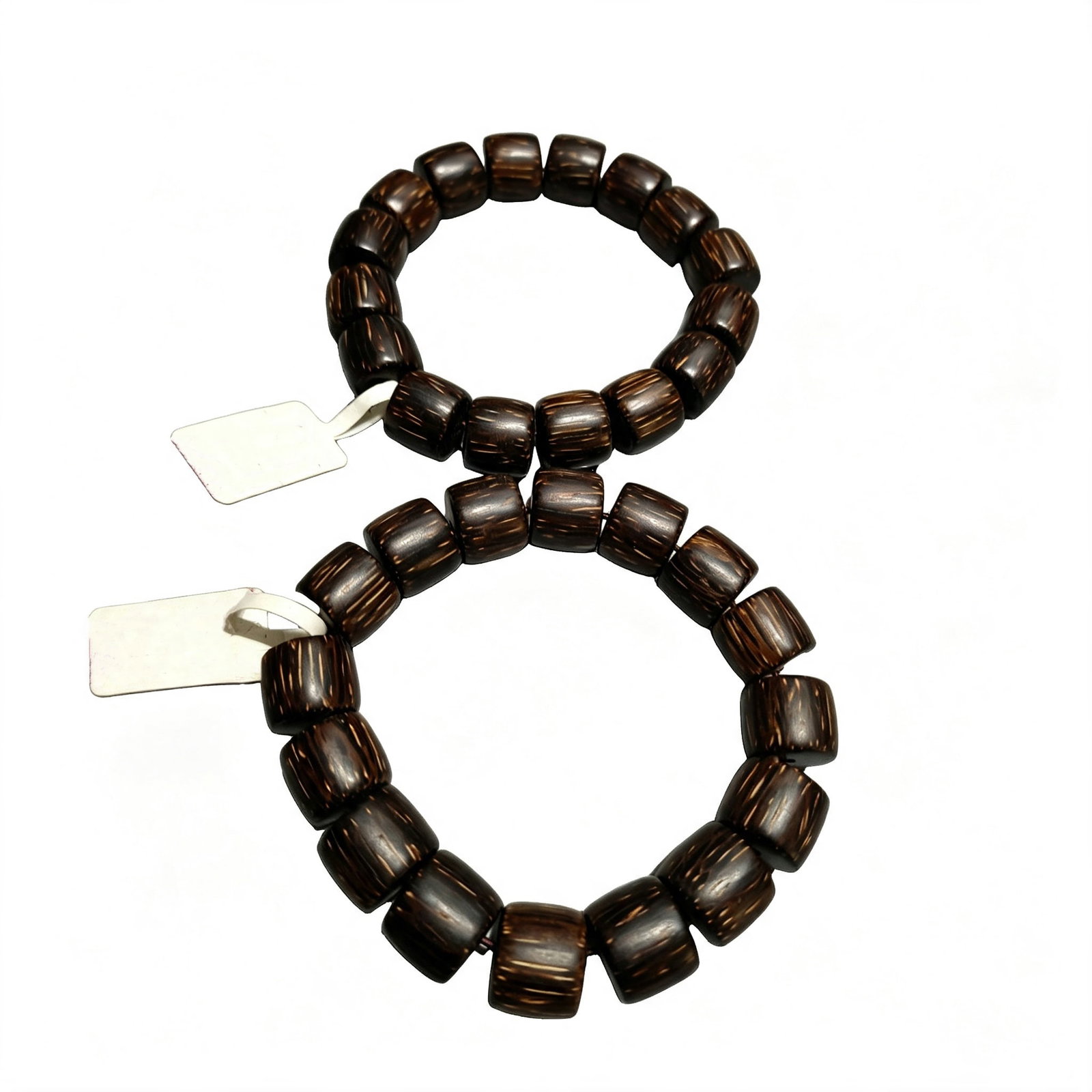 A Pair of Agarwood Bracelets: This pair of agarwood bracelets emits a unique fragrance and possesses notable medicinal value. Used as tools for reciting scriptures or practicing, they are regarded as symbols of spirituality and en