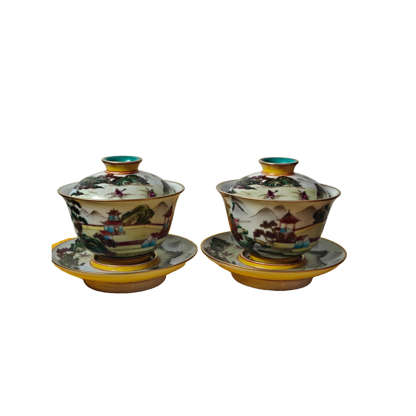 Qing Dynasty Yongzheng Enamelled Covered Bowl: This set of enamelled covered bowls from the Yongzheng period of the Qing Dynasty is a fine example of exquisite craftsmanship, with vibrant colors and intricate designs, showcasing the advanced