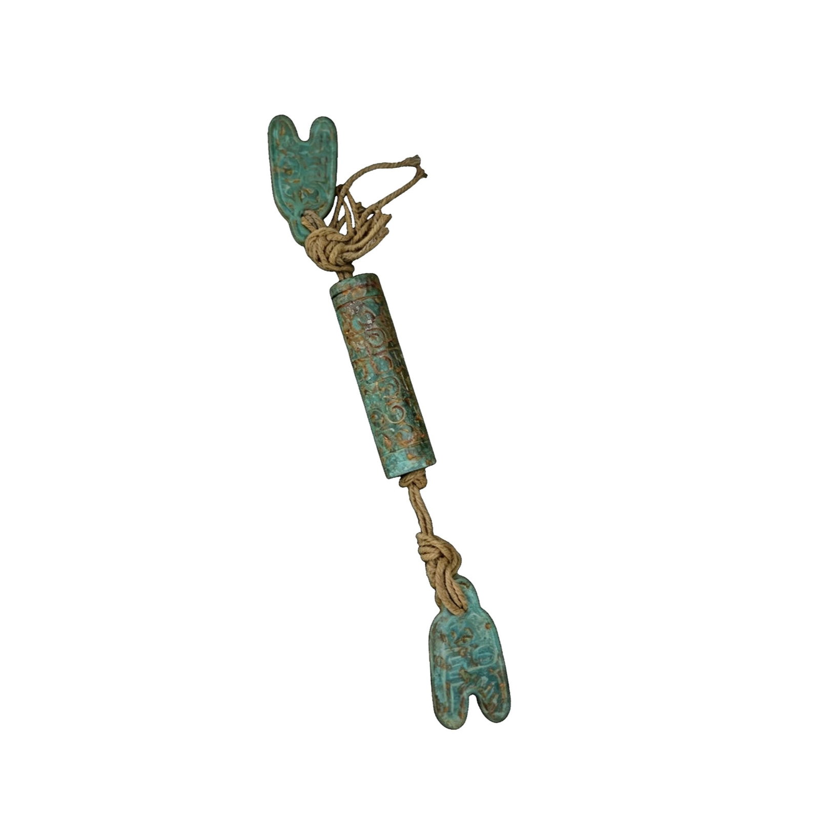 Warring States Period Turquoise Ornaments 45g: This set of Warring States Period turquoise ornaments showcases the exquisite craftsmanship of ancient artisans. The turquoise exhibits a warm hue and natural texture, making it highly valuable for