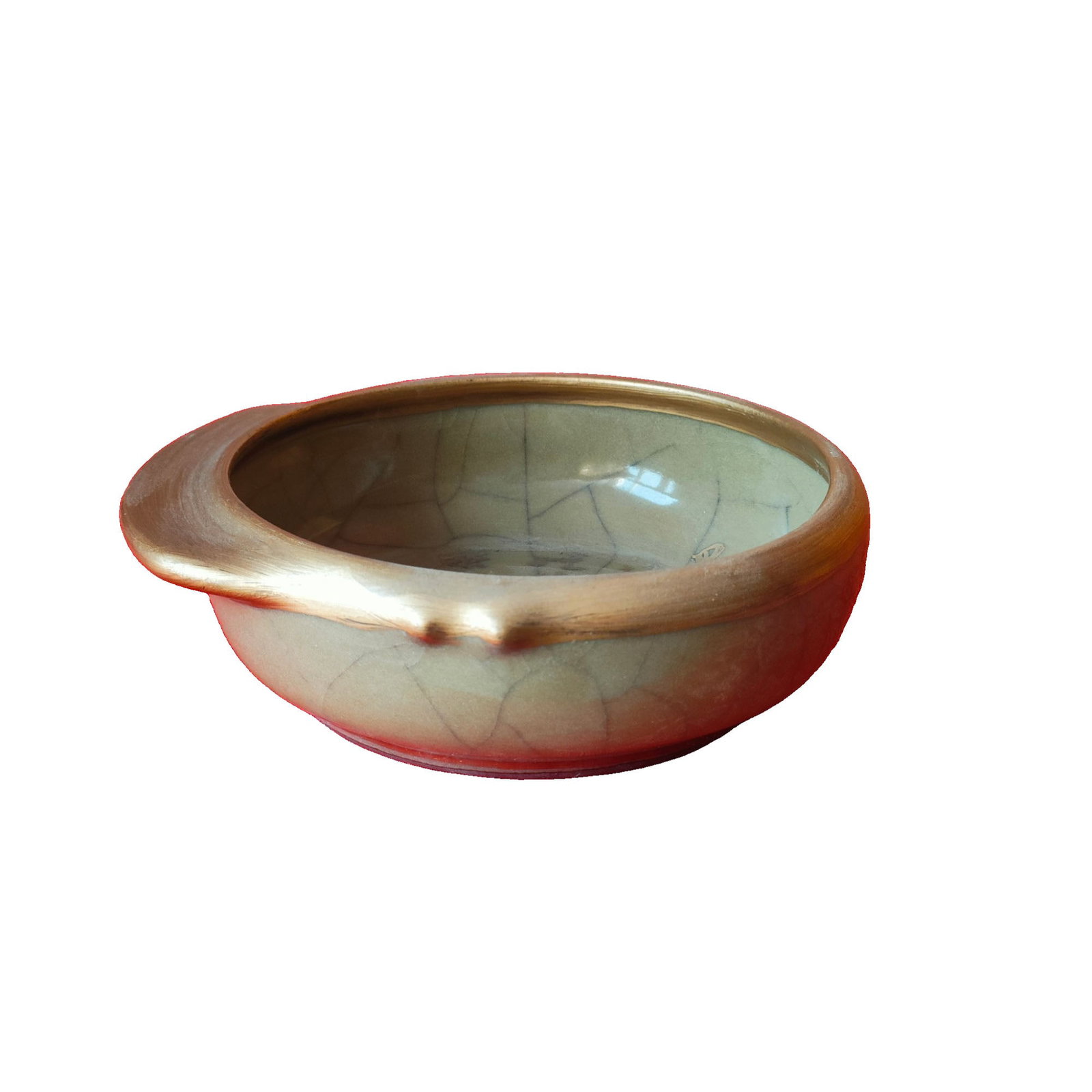 Song Dynasty Ru Kiln Dish: This Song Dynasty Ru kiln dish features natural crackle, a warm glaze color, and a clear base mark. The shape is regular, and it is in complete condition without any chips or repairs. The body is deli