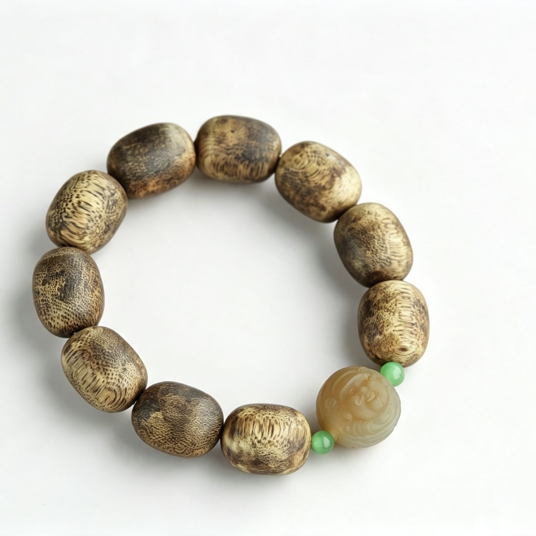 Contemporary Green Chess Date Bead Bracelet (1 of 7)