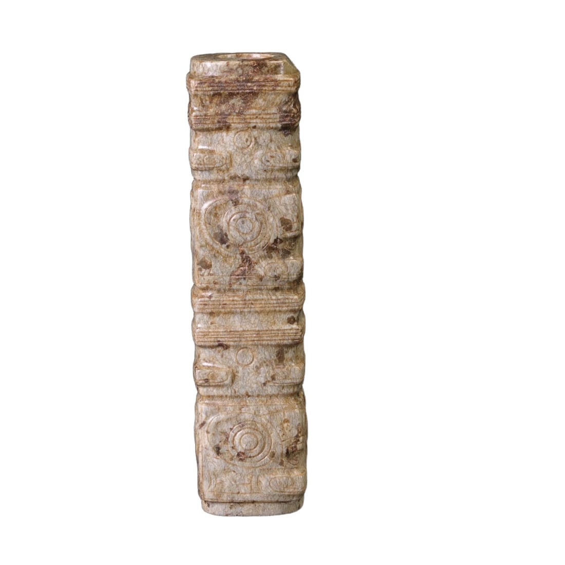 Jade Cultural Lezi: This jade cultural lezi is exquisitely carved, showcasing the warmth and delicacy of the jade stone. Its unique shape and profound symbolism reflect the charm of traditional jade culture. The overall 