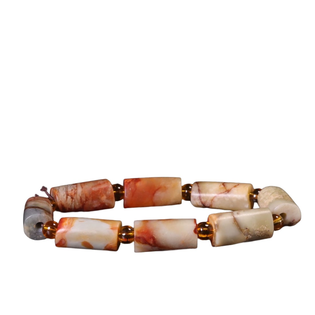 Jade Cultural Chain: This jade cultural chain is made of exquisite jade, showcasing a unique cultural charm. Each piece of the chain is uniform and smooth, reflecting the superb craftsmanship and attention to detail. Its