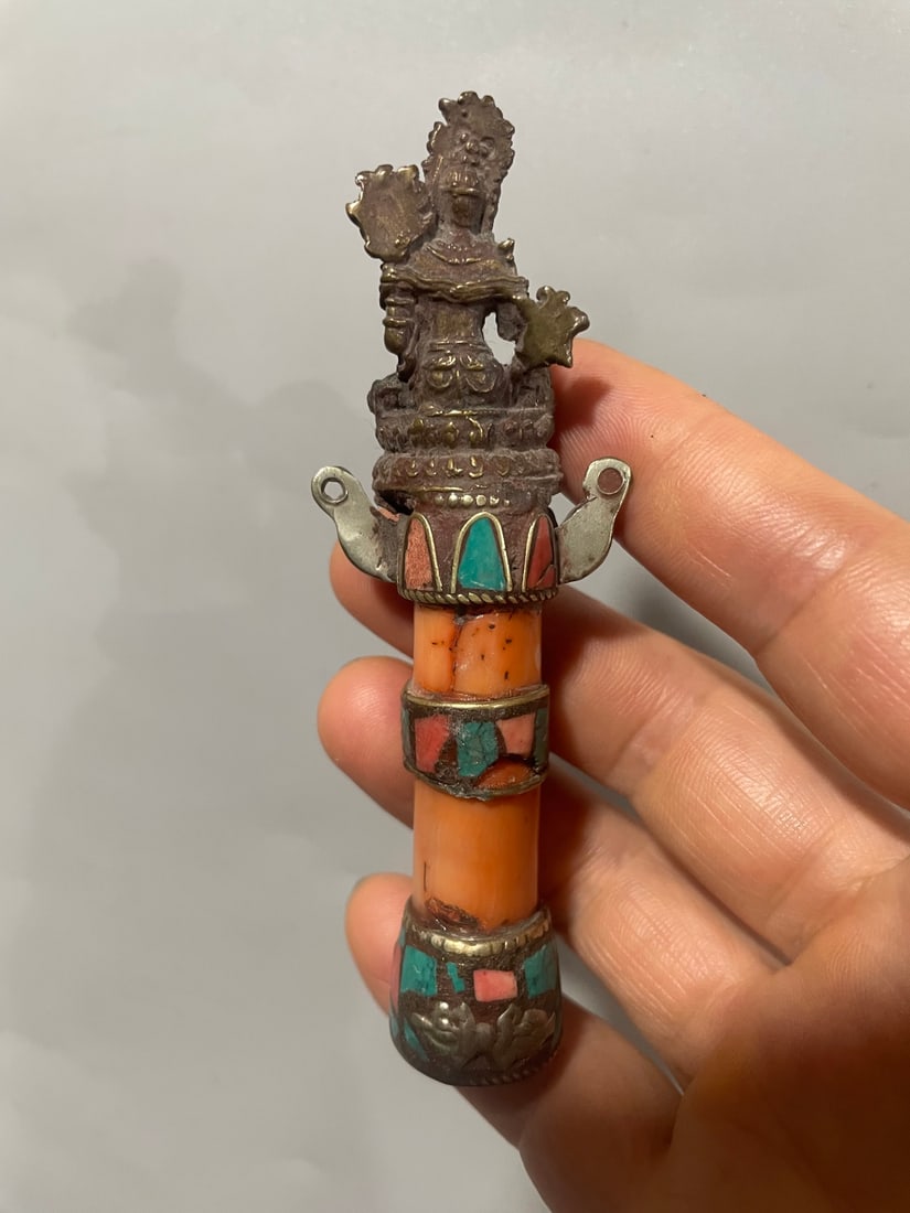 Copper Buddha Pendant - 4