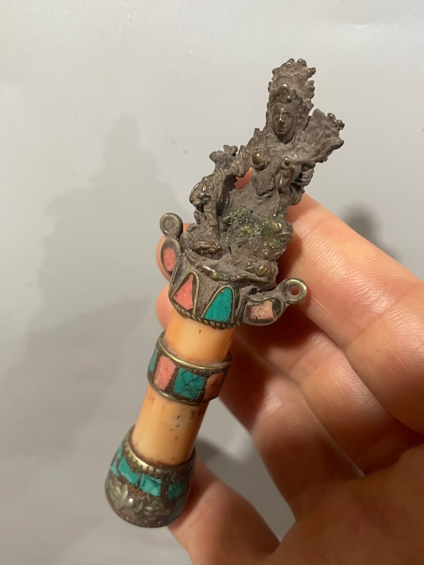 Copper Buddha Pendant - 7