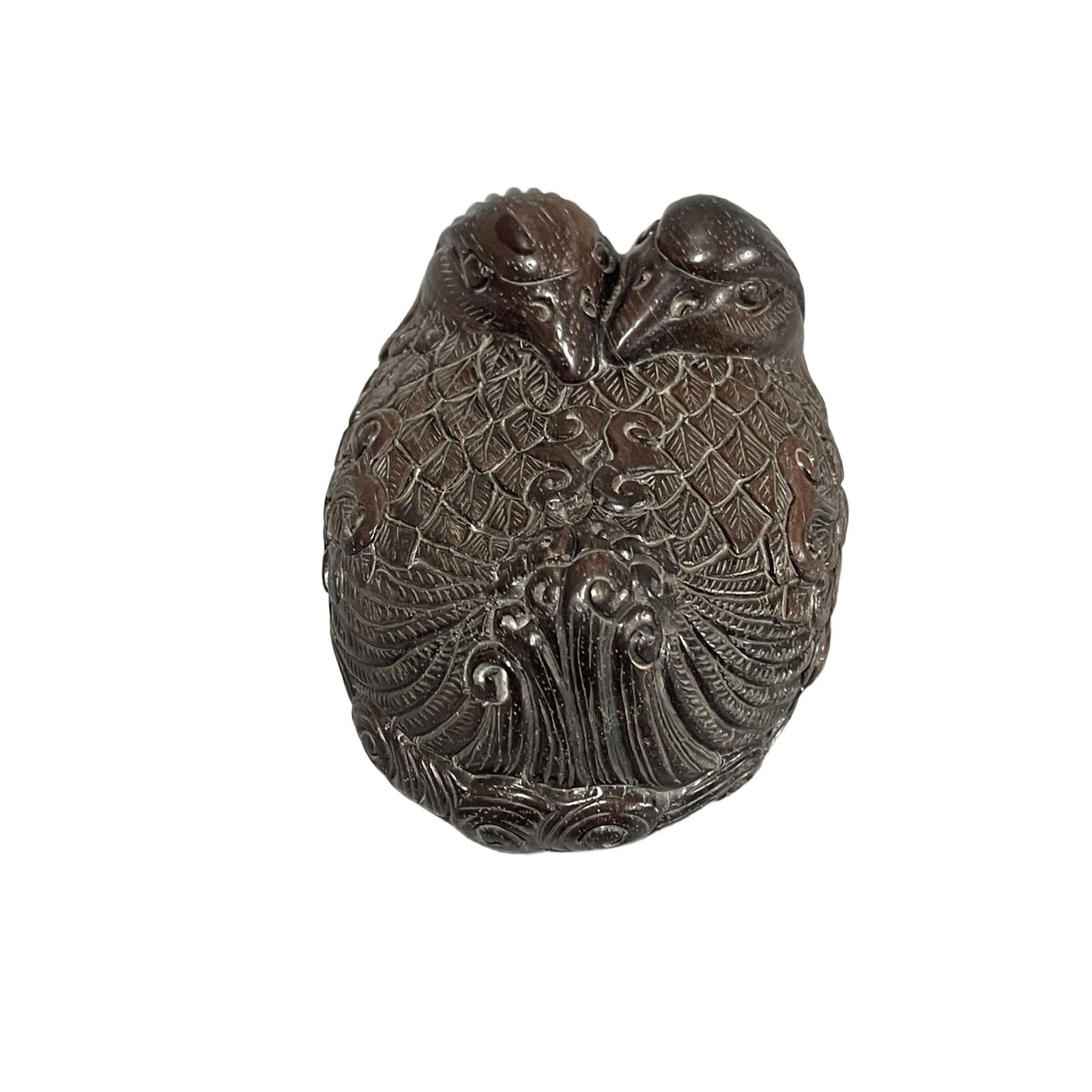Precious Old Agarwood Mandarin Duck Carving: This pair of mandarin duck carvings is made from precious old agarwood, featuring clear and natural grain, distinct oil lines, and a fresh, elegant fragrance. The craftsmanship is exquisite, with a