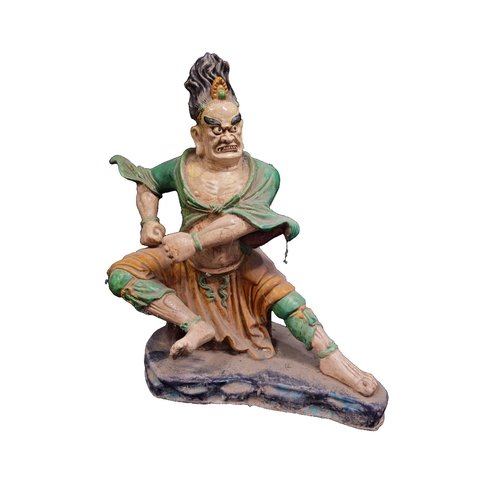 Ming Dynasty Fahua Glazed Warrior Figurine (1 of 10)