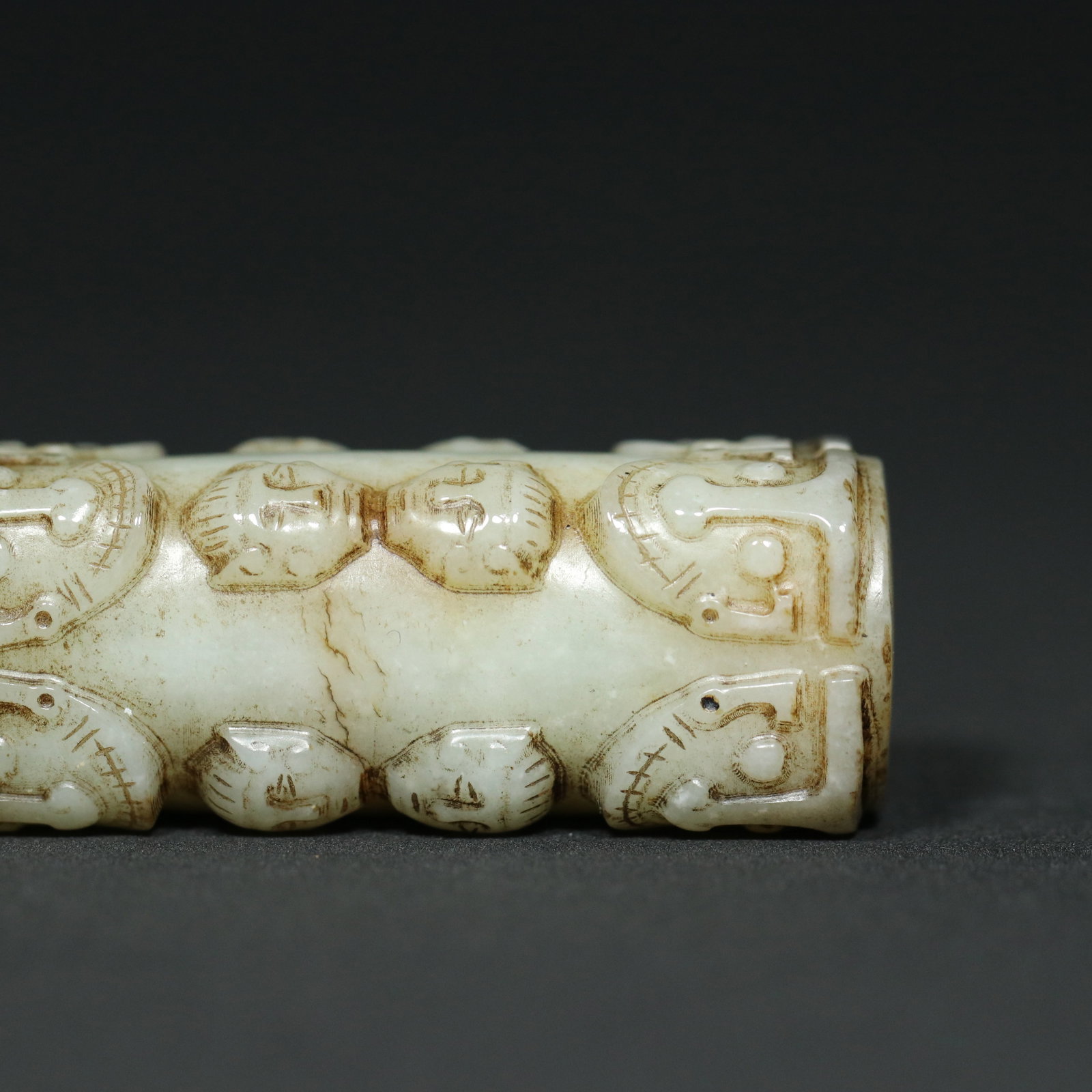 Hetian Jade Pendant with Human Face Pattern - 8