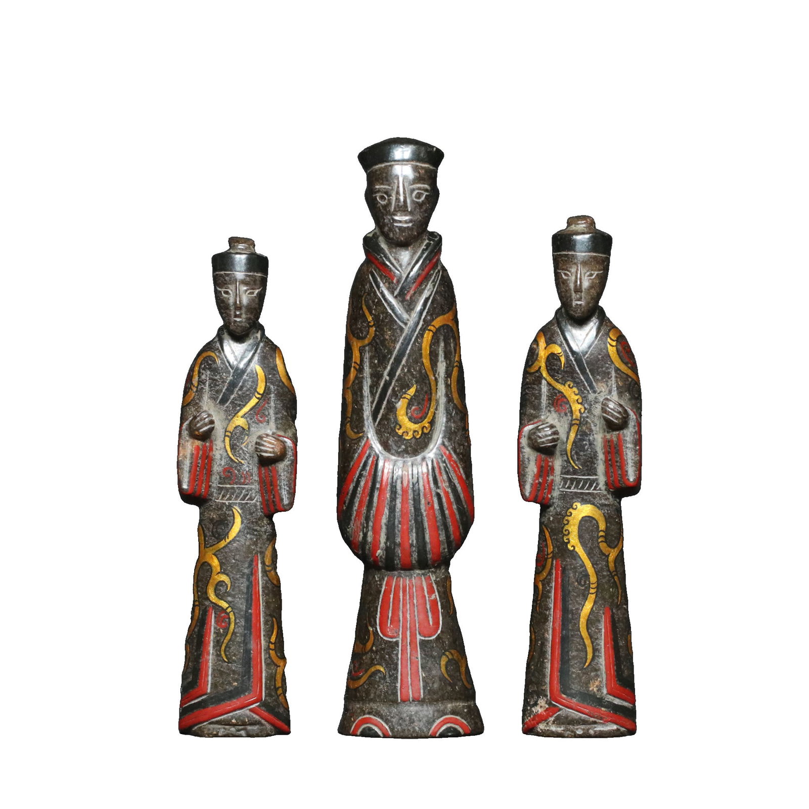 Hetian Jade Painted and Gilded Figurine Set (1 of 11)
