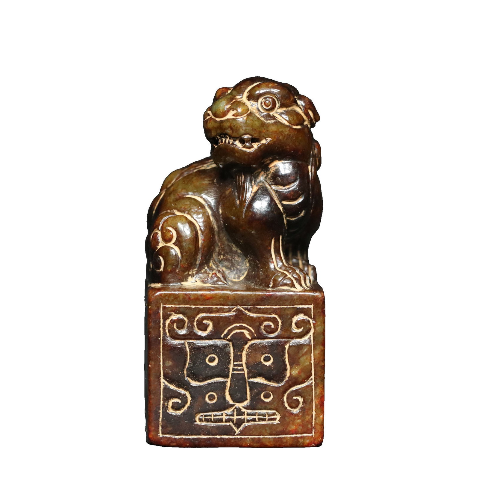 Hetian Jade Seal with Beast Knob and Beast Face Pattern (1 of 11)