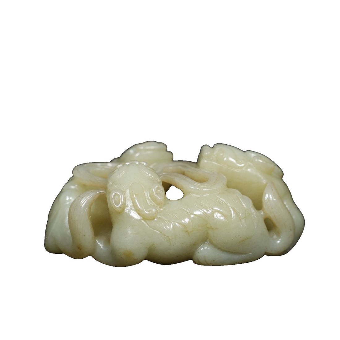 Qing Dynasty Hetian Jade Mythical Beast Ornament (1 of 10)
