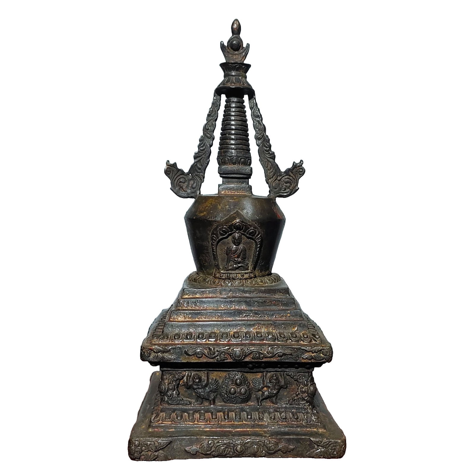 Old Pure Copper Stupa for Home Protection and Offering (1 of 10)