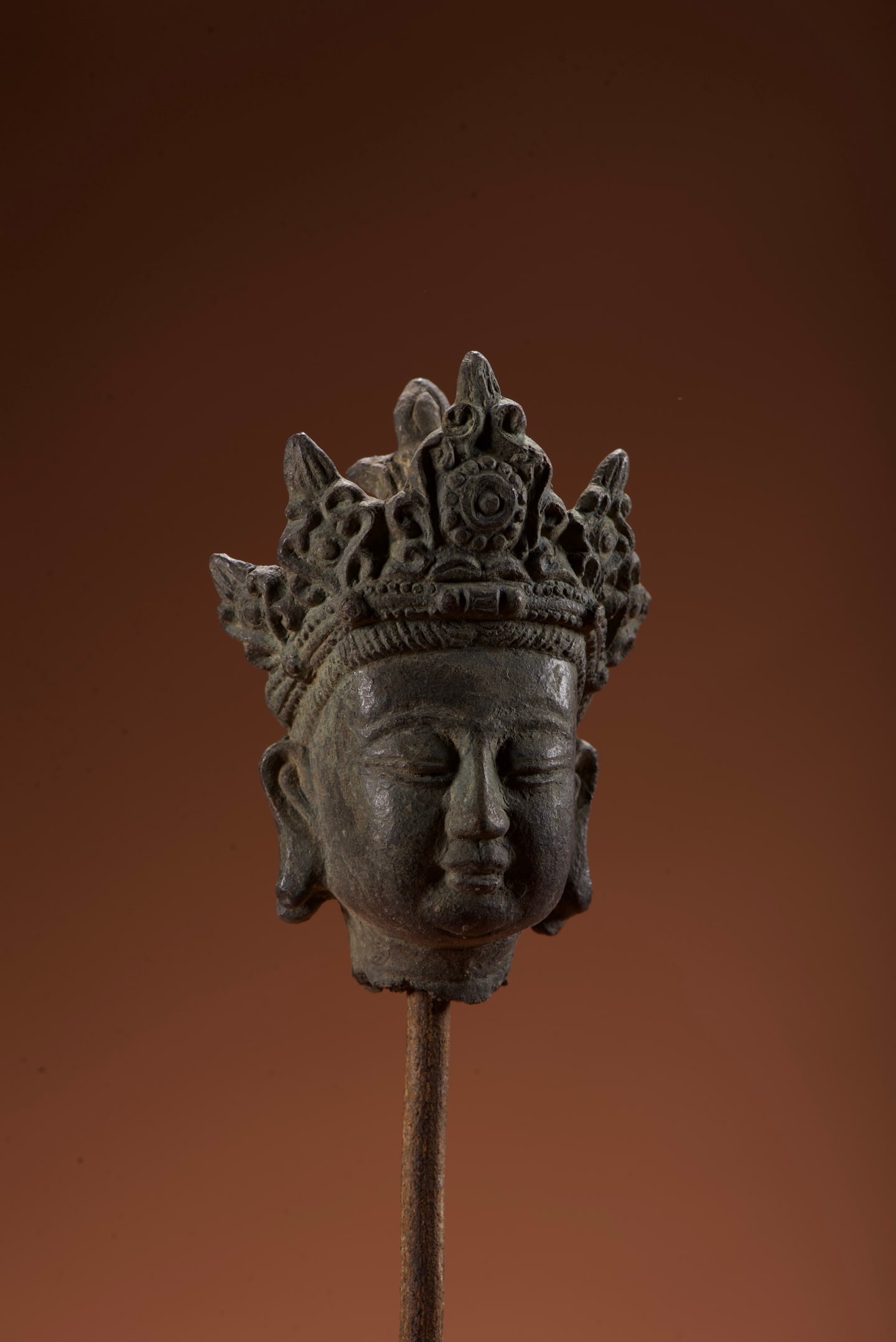 Copper Guanyin Head - 2