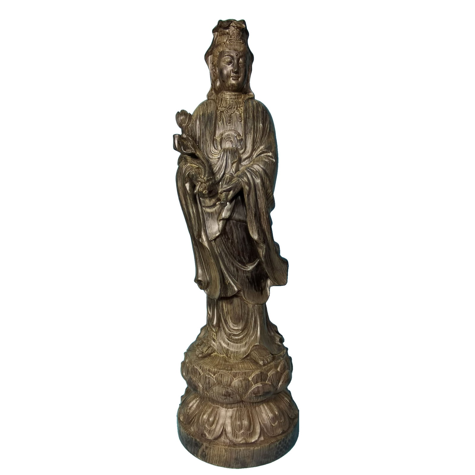 Agarwood Maitreya Buddha Figurine: This agarwood Maitreya Buddha figurine is crafted from century-old material, with a rich oiliness and a subtle fragrance that calms the mind. It is well-preserved and in excellent condition, as shown