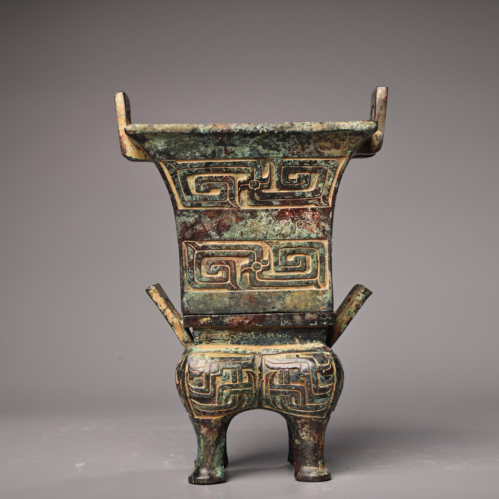 Bronze Double-layer Square Censer - 2