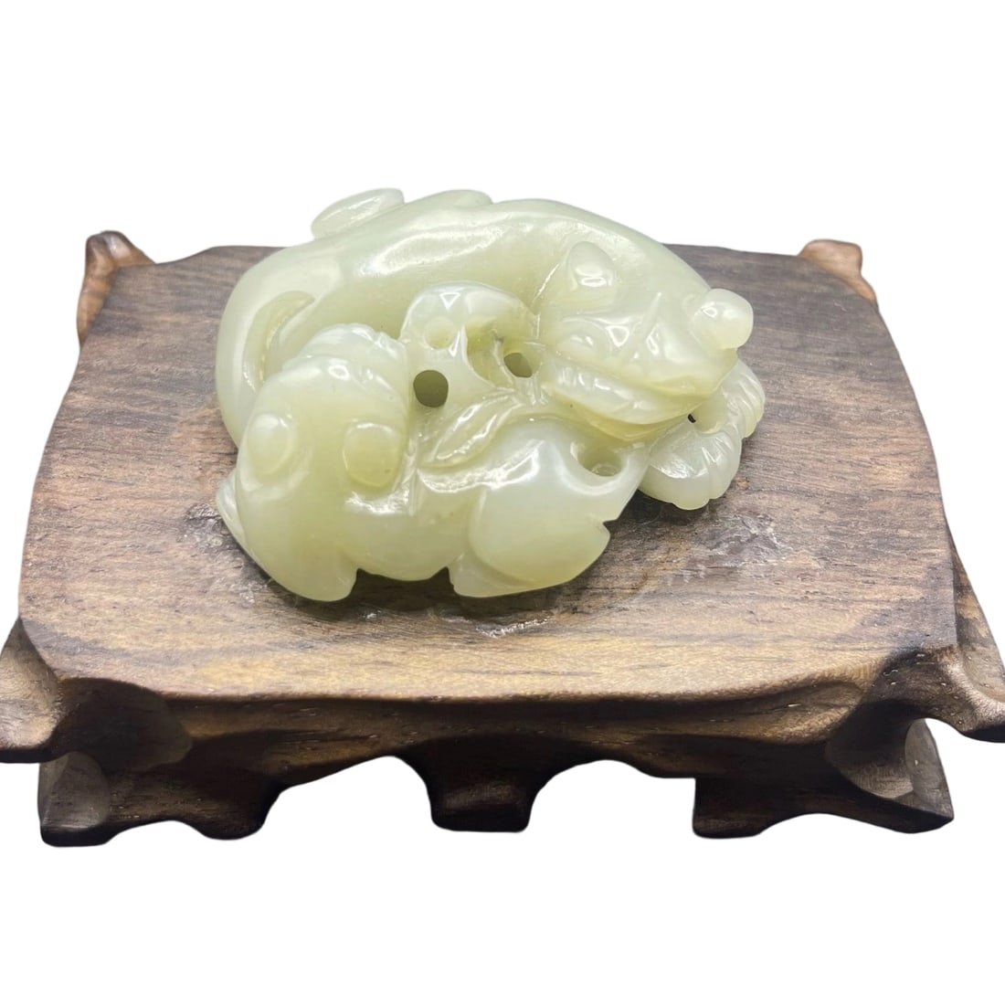 Hand-Carved Antique Bookend in Soft Jade (1 of 6)