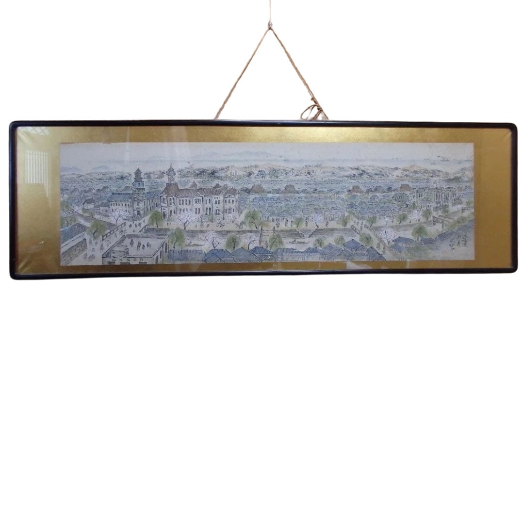 Niigata Landscape Painting by Takahashi Gosenko, "One Hundred Views of Niigata in Memory," (1 of 11)