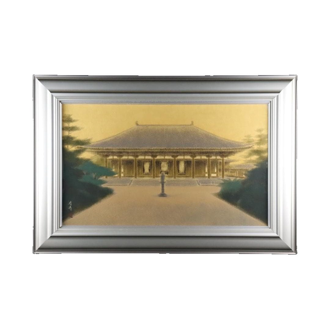 Authenticity Guaranteed: Murata Haruhiko, Nihonga Size 20, Accompanied by a Shared Label and a: Authenticity Guaranteed: Murata Haruhiko, Nihonga, Size 20, Accompanied by Shared Label, Tatto Box Frame Dimensions: Width 92 cm, Height 62.5 cm. Artwork Dimensions: Width 72 cm, Height 42 cm. The fra