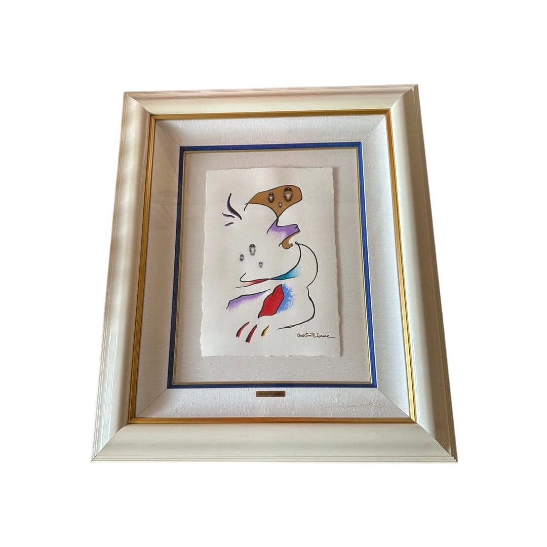 Lassen "Contemplation" with Original Signature by the Artist, Including Framed Bonus: The Only Original Painting in the World by Lassen (Christian Riese Lassen) "Contemplation" with the Artist's Signature, Including Framed Special Features In 1997, during a trip to Hawaii, at the Lasse