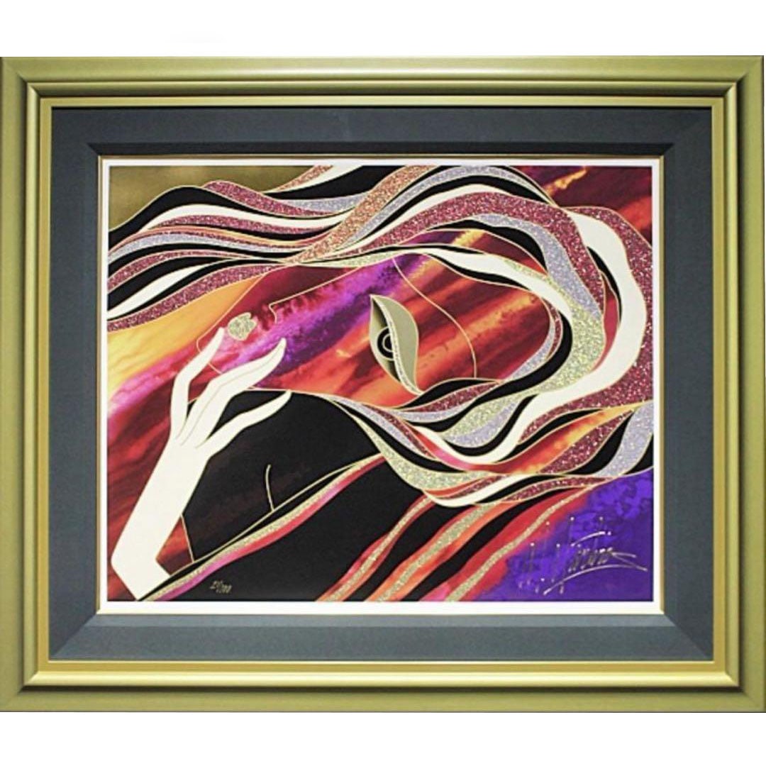 Martiros Manoukian, "Phantom of Passion," Silkscreen Print: Martiros Manoukian, "Phantom of Passion," Silkscreen Print The work "Phantom of Passion" by Martiros Manoukian, created using mixed media, is hand-signed and numbered 21/100. The image dimensions are