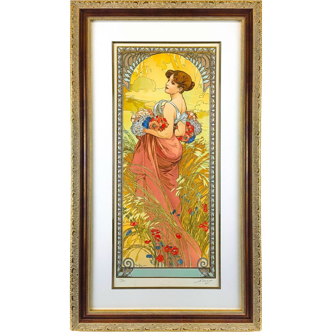 Alphonse Mucha, "The Seasons: Summer," Silkscreen Print, Giclee Print (1 of 4)