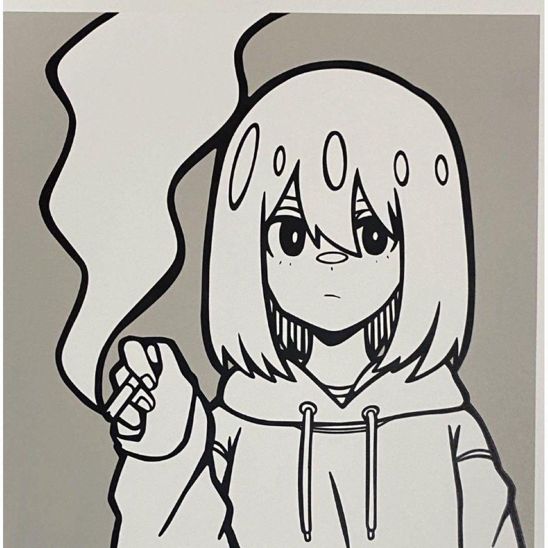 Shigematsu Silkscreen Print ED30: Shigematsu Silkscreen Print ED30 Silkscreen Print ED.30 (numbered and signed). Paper dimensions: Height 400 x Width 400, Print dimensions: Height 300 x Width 300. Opened for photography purposes. Fram