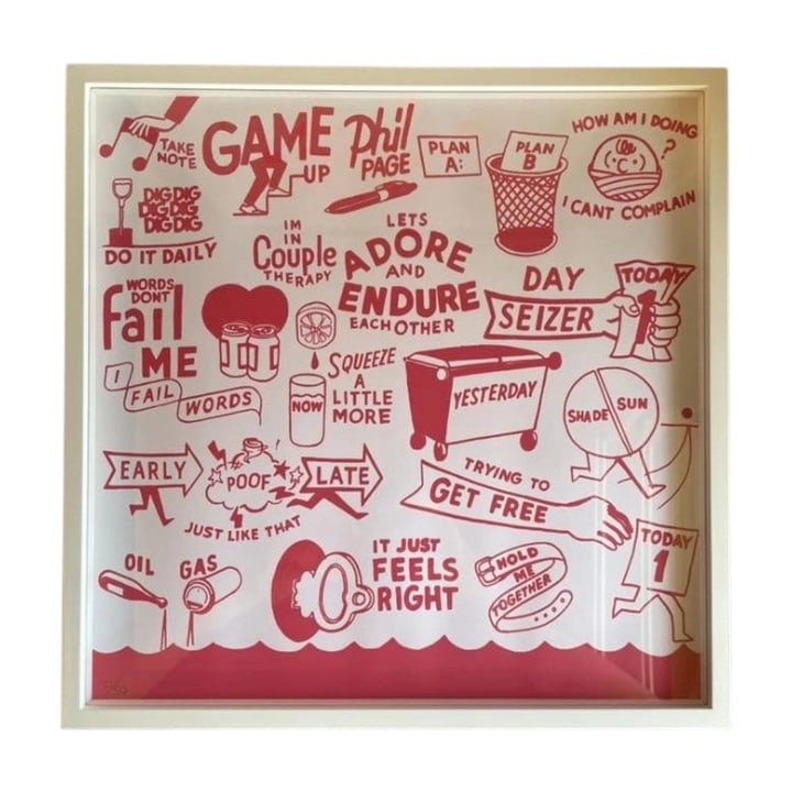 Stephen Powers ESPO Silkscreen Print: Silkscreen Print by Stephen Powers (ESPO) A silkscreen print titled "TODAY IS ALREADY TOMORROW" by Stephen Powers (ESPO). This piece was acquired during the solo exhibition of the same name held at