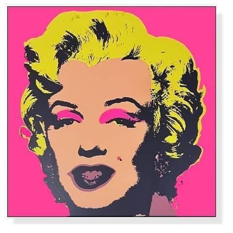 Sunday B Morning Marilyn Monroe Pink Warhol Certificate Included: Sunday B Morning Marilyn Monroe Pink Warhol Certificate Included This is sold as a standalone poster. Frame not included. Dimensions: Height 92 x Width 91.5 cm. This work is an open edition, with the