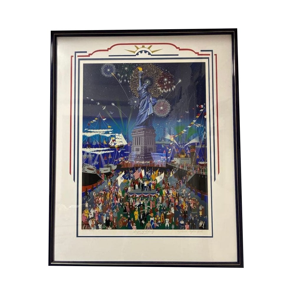 Melanie Kent, "Statue of Liberty," silkscreen print, accompanied by a certificate of authenticity.: Melanie Taylor Kent's "Statue of Liberty," Artist Name: Melanie Taylor Kent, Year of Creation: 1986, Edition: AP, Printing Technique: Silkscreen, Dimensions: Approximately Width 56 x Height 75 x