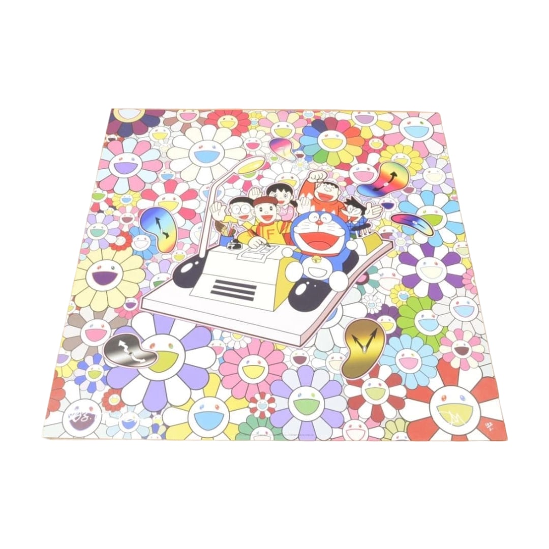 Takashi Murakami, "Boarding the Time Machine," silkscreen print, limited edition of 300.: Takashi Murakami "Riding the Time Machine" Silkscreen Print Limited Edition of 300 A silkscreen print work "Riding the Time Machine" created by Takashi Murakami. This piece combines the character