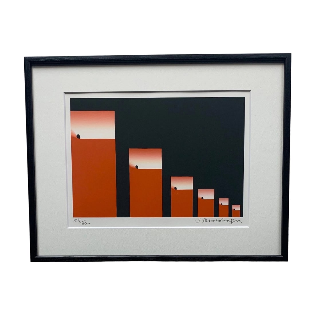 Motonaga Sadamasa Silkscreen Print, Artist's Hand-Signed, Limited Edition Print: Artist Name: Motonaga Sadamasa Artwork Title: Six Gradually Diminishing Browns Edition Number: 85/200 Technique: Silkscreen Print Remarks: Hand-signed by the artist Frame Dimensions: 41 x 51.5 cm Imag