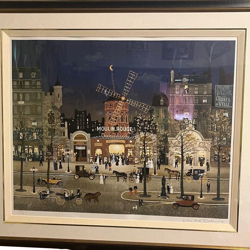 Michel Delacroix silkscreen print "Moulin Rouge" (1 of 5)