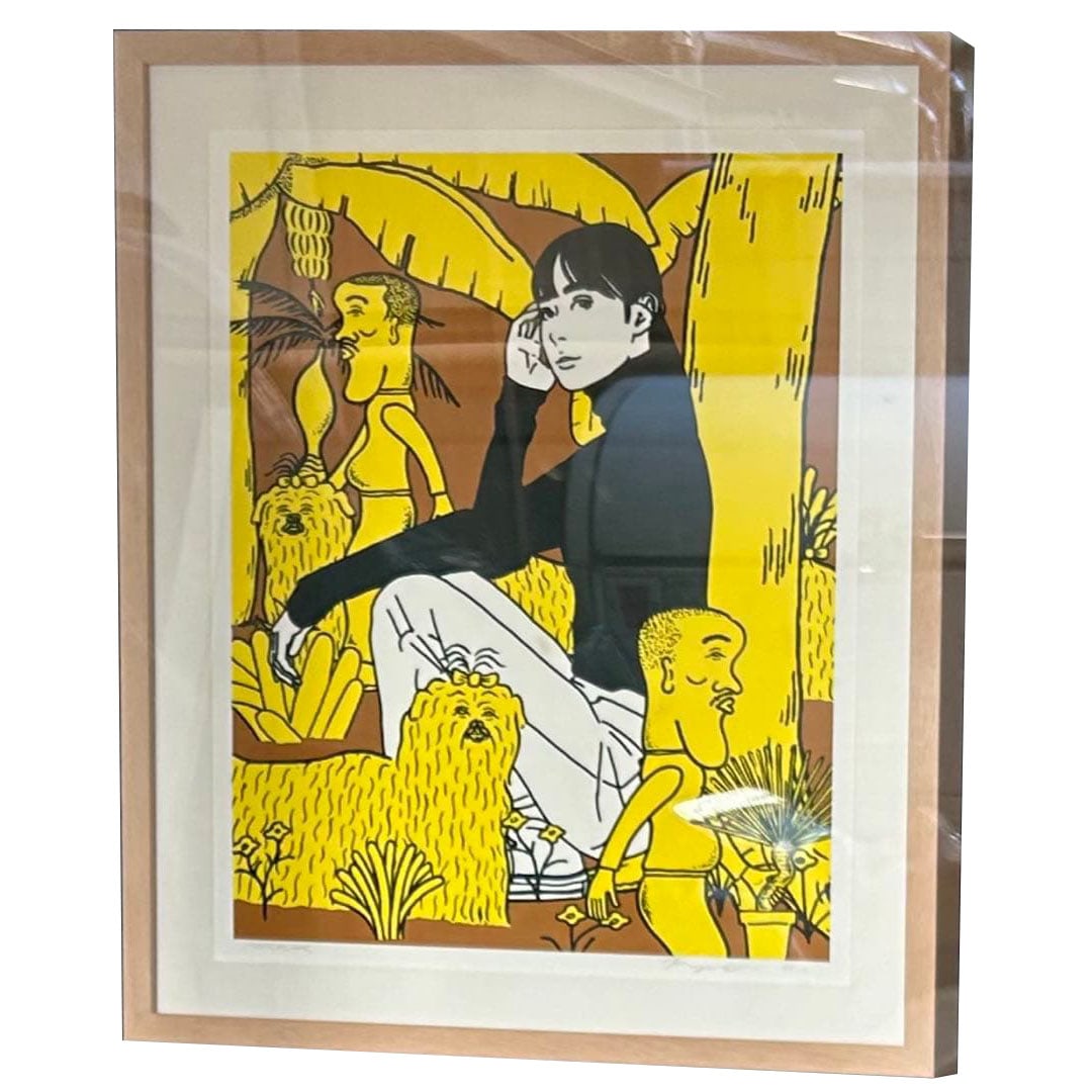Kyne Untitled 2024 Silkscreen Print: This work is an untitled piece by KYNE, limited edition of 100, with official dimensions of 539mm x 641mm. This piece is not sold by Gallery Target, but rather by NONCHELEEE and KYNE at their shared s