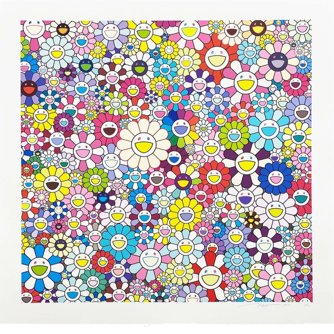Takashi Murakami, New Edition Print, Hand-Signed Edition "Heaven's Gate" Flower Print (1 of 4)