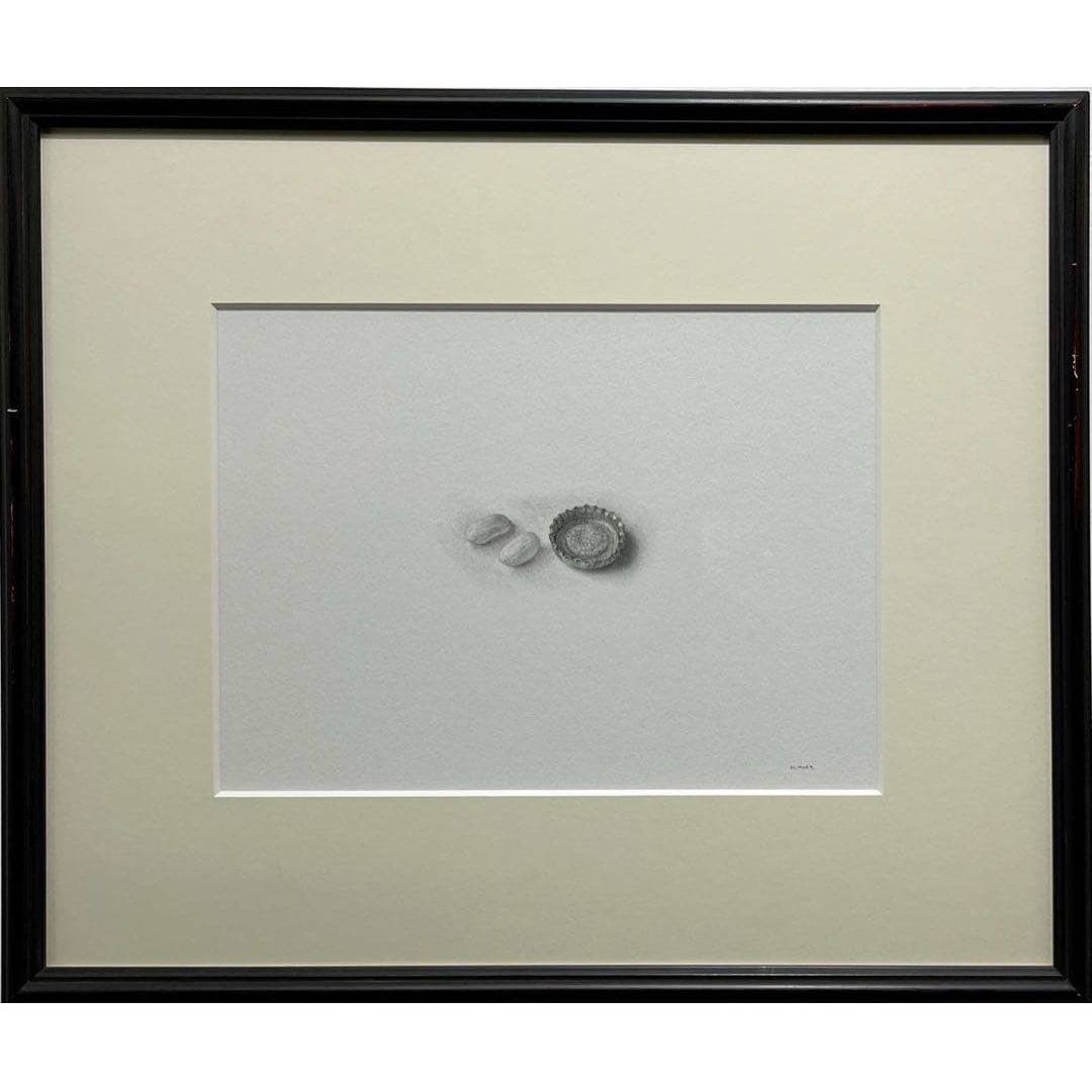 Noda Hiroshi, "Flower Vase and Beer Bottle Cap," 1985, pencil drawing. (1 of 6)