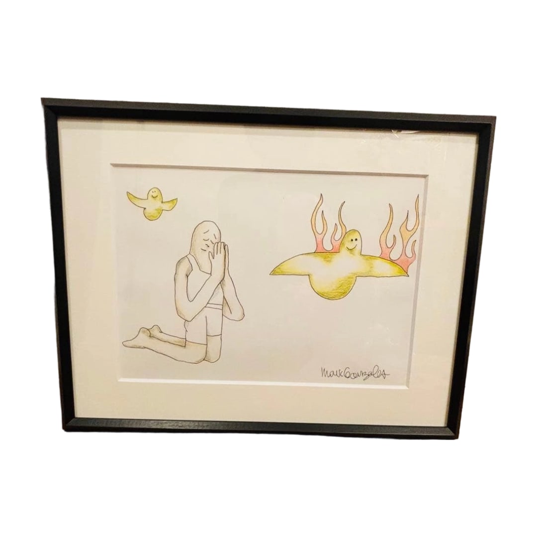 Original Artwork by Mark Gonzales Framed Art Piece with Handwritten Signature Included (1 of 6)
