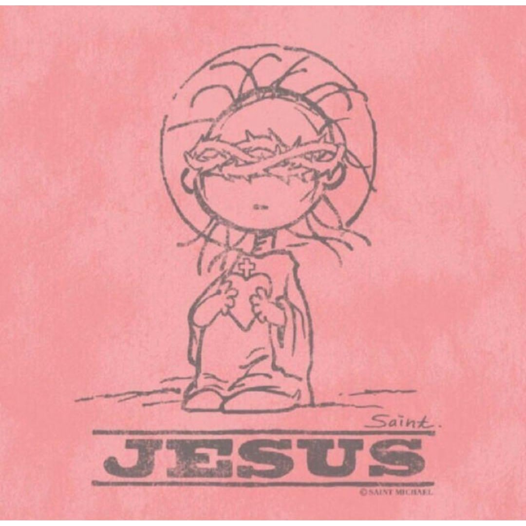 Print Saint Michael READYMADE The Child: This is a print work titled "The Child." It is an edition of 100, with an image size of 450x450 mm and a paper size of 550x550 mm, utilizing screen printing. The work is brand new and unopened. It is 