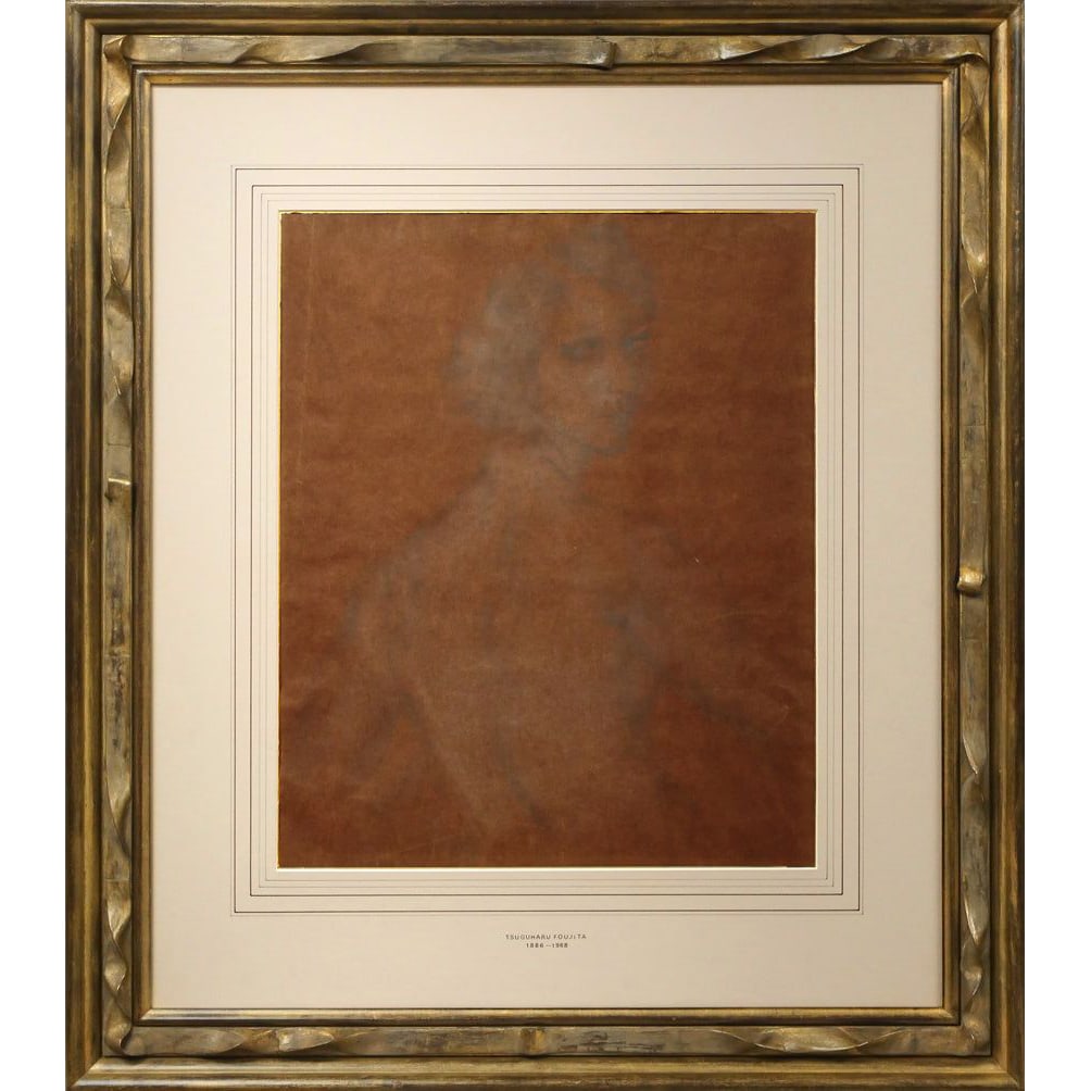 Fujita Tsuguharu, Nude Woman, pencil on paper, created in 1928, accompanied by a certificate of: Fujita Tsuguharu, Nude Woman, pencil on paper, executed in 1928, accompanied by a certificate of authenticity. The nude woman created by Fujita Tsuguharu, executed in pencil on paper, was produced in 