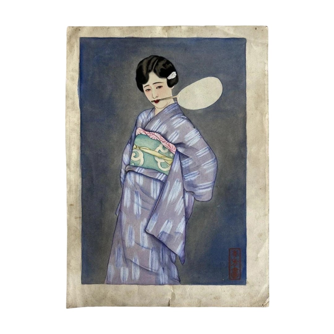 Mizuno Hidekata Bijinga Ukiyo-e Nihonga Art (1 of 20)