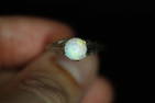 OPAL RING 18K WHITE GOLD AUSTRALIAN ART NOUVEAU