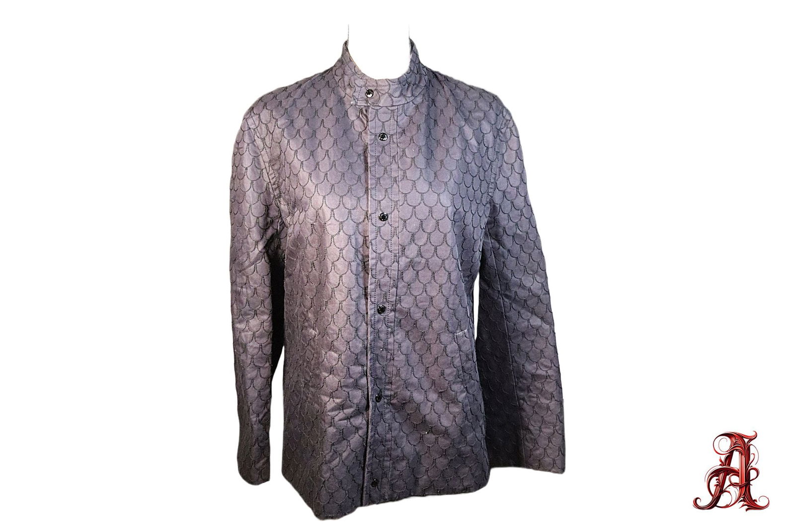 Louis Vuitton Men's Scale Embroidered Cotton Long Sleeve Button Up Jacket Fashion Clothes Size 48 (1 of 12)
