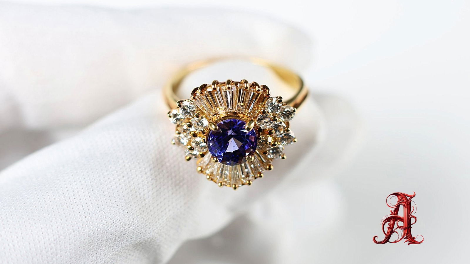 18k Yellow Gold, Natural Tanzanite & Diamond Ring 4.78ctw, 7.7 GRAMS Gemstone Jewelry Diamonds (1 of 12)