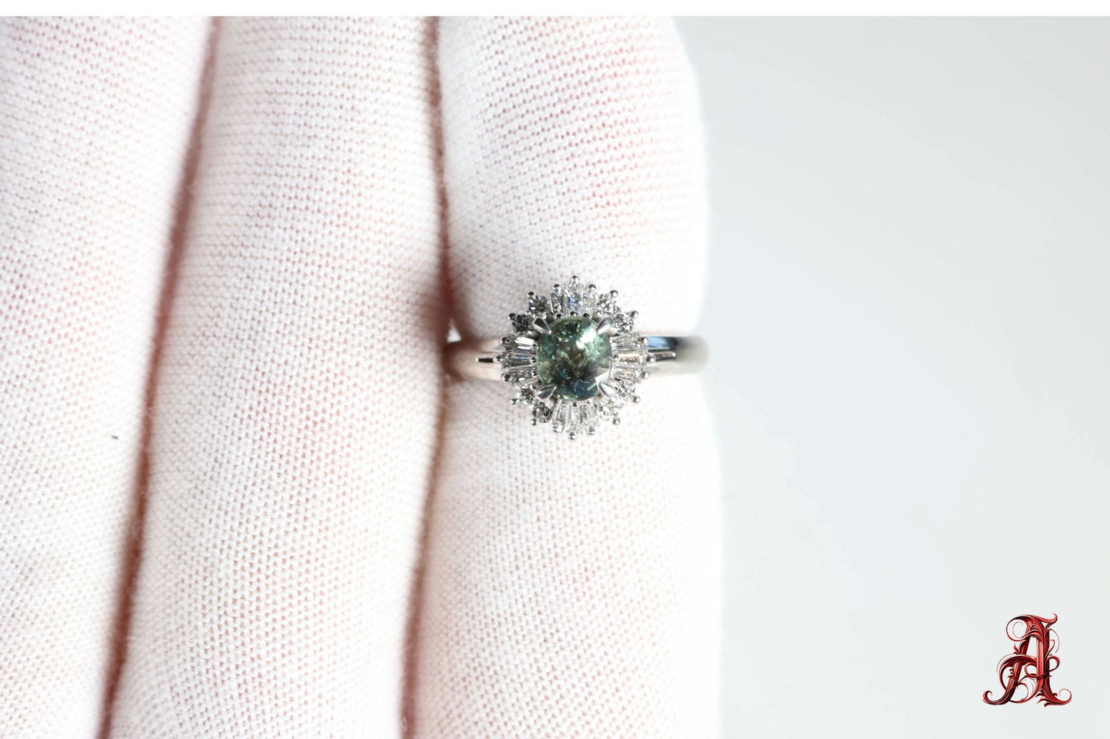 Platinum Alexandrite & Dimond Ring, 1.19ctw, 7.3 Grams, Jewelry Diamonds Gemstone (1 of 7)