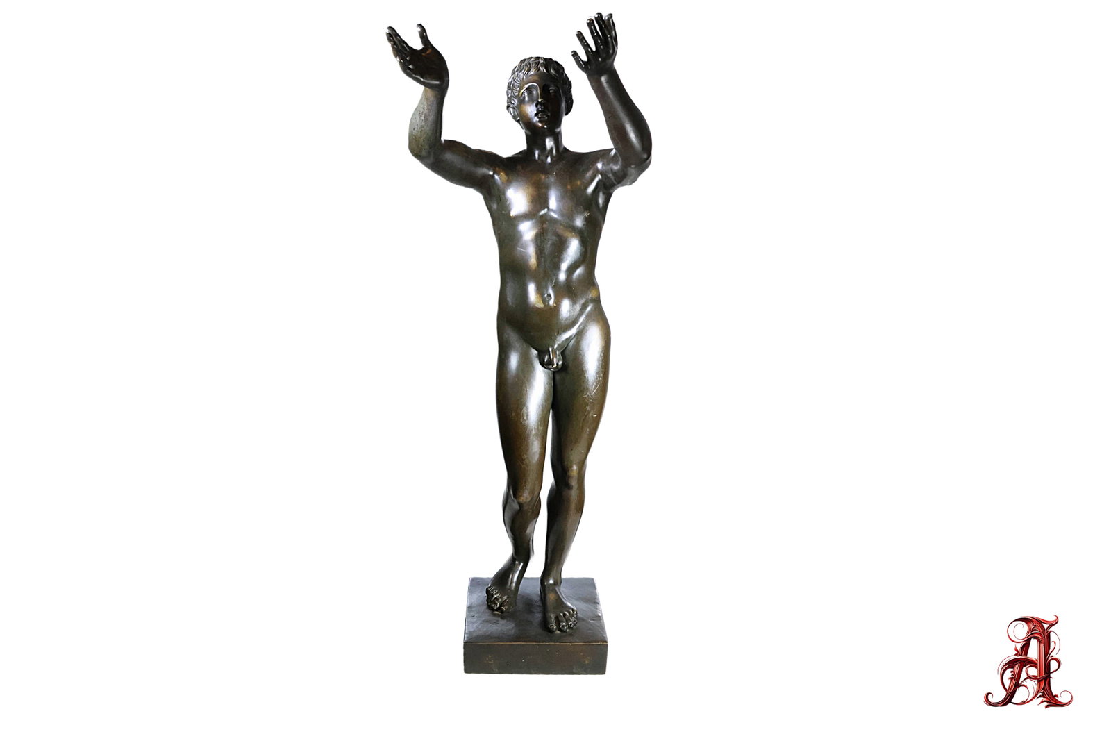 The Praying Boy 'Berlin Adorant' Tall Bronze Male Nude Statue: Berlin Adorant 'The praying boy' Bronze statue, Measurements: 28", very heavy, good condition